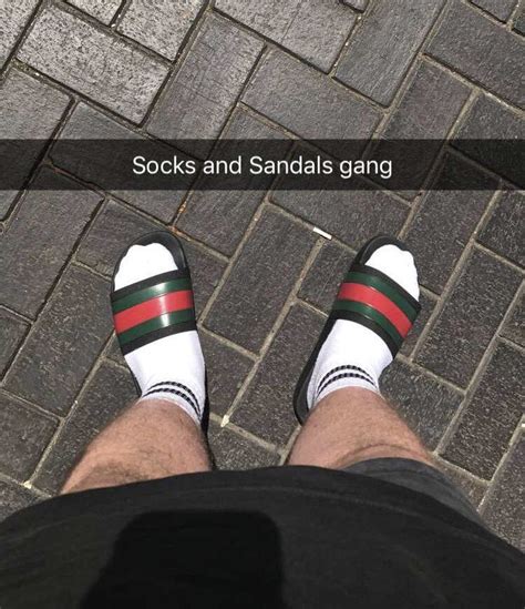 do you wear gucci slides with socks|More.